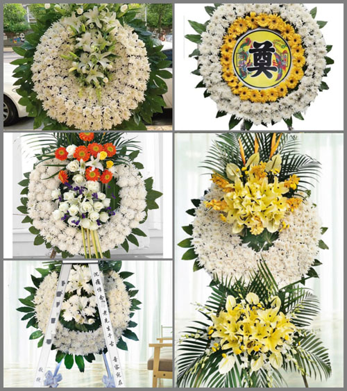 浙江省金华义乌市江东街道张村村花圈速递